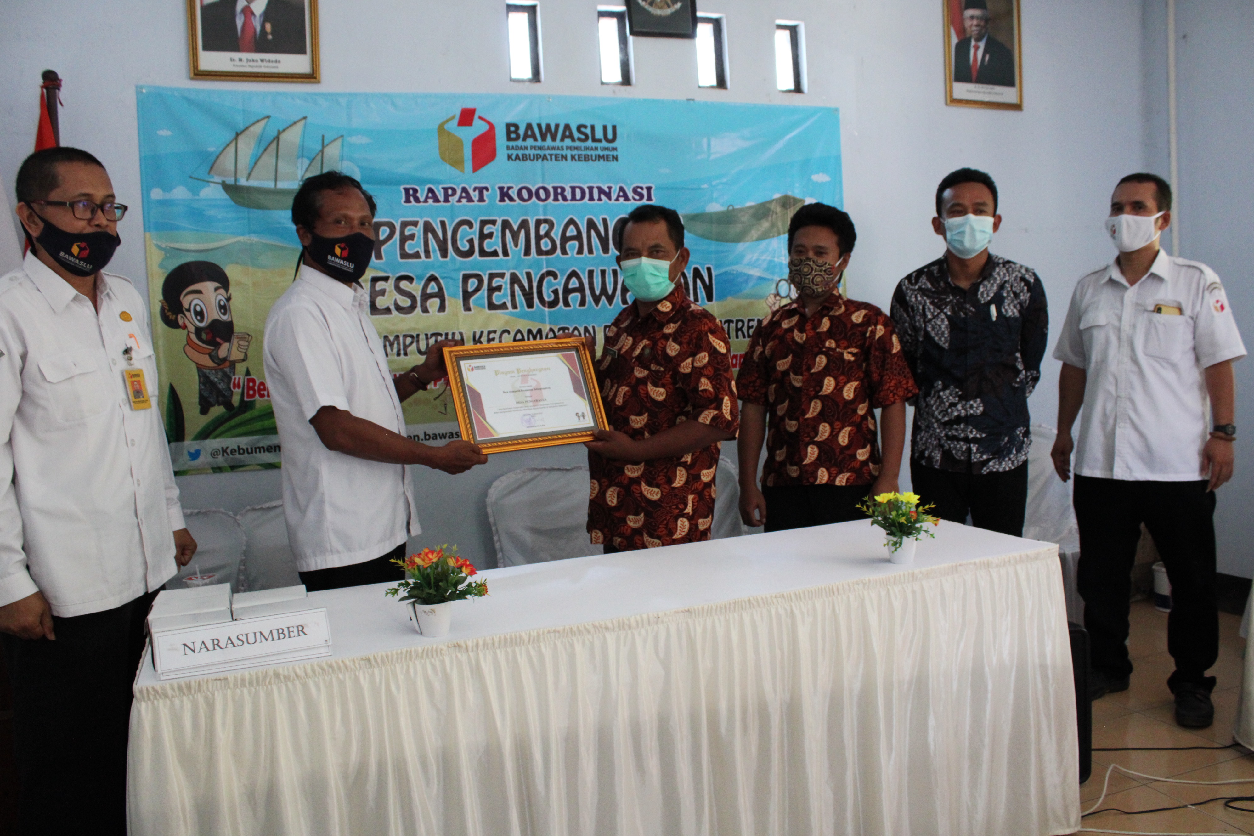 Bawaslu Kabupaten Kebumen resmi menjadikan Desa Ayamputih sebagai Desa Pengawasan