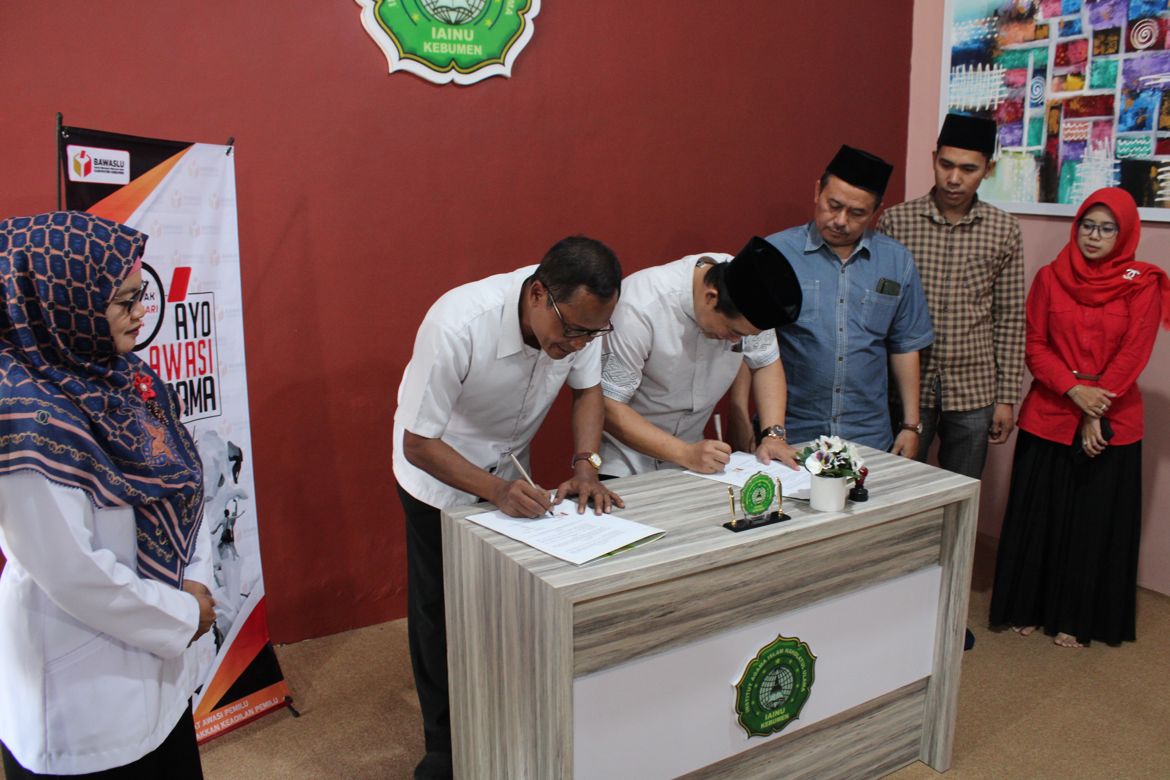 Bawaslu Kabupaten Kebumen Jalin Kerjasama dengan IAINU Kebumen dalam Pengawasan Pemilu Partisipatif