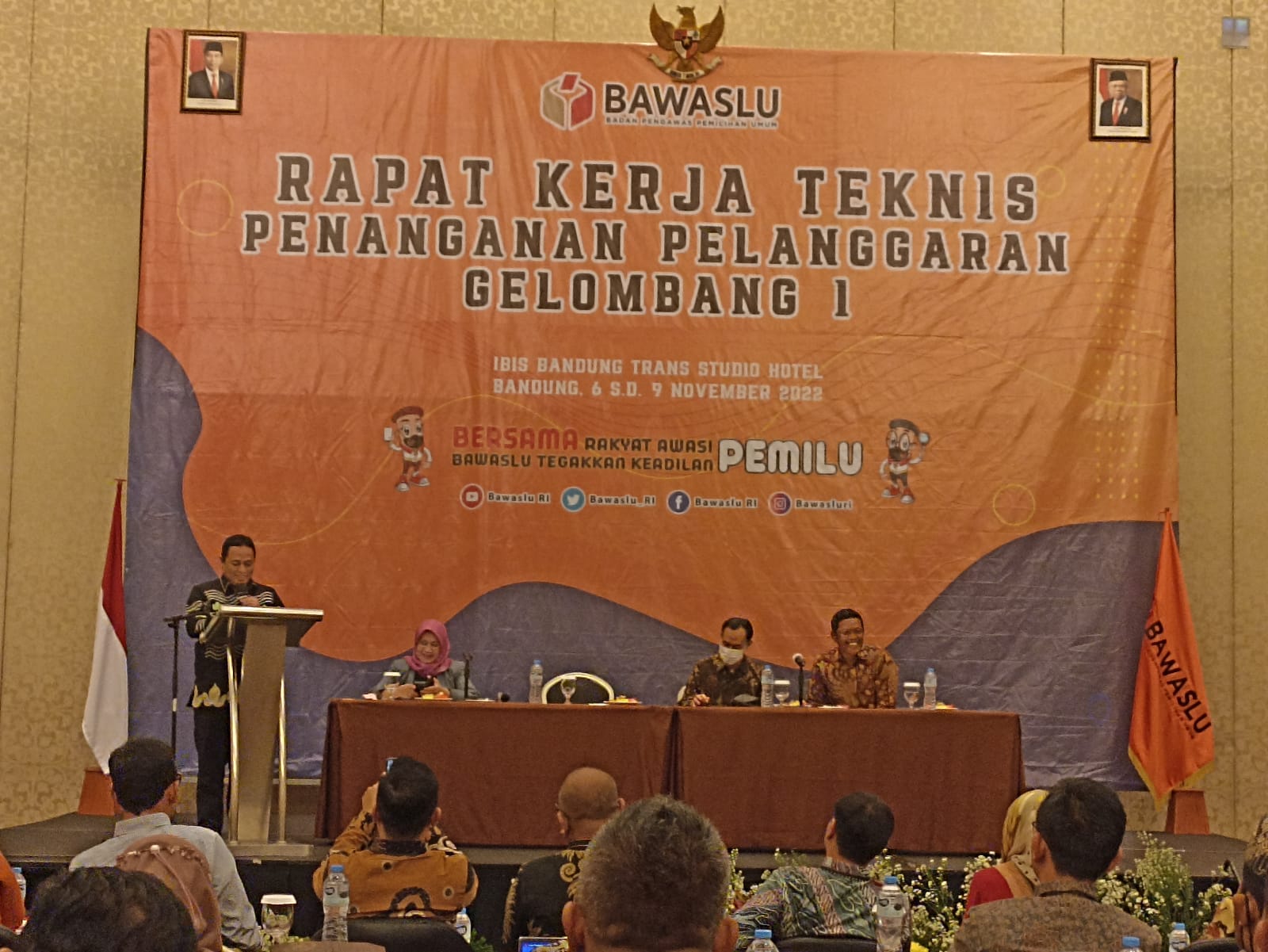 Pimpinan Bawaslu Kebumen Ikuti Rakernis Penanganan Pelanggaran Bawaslu RI