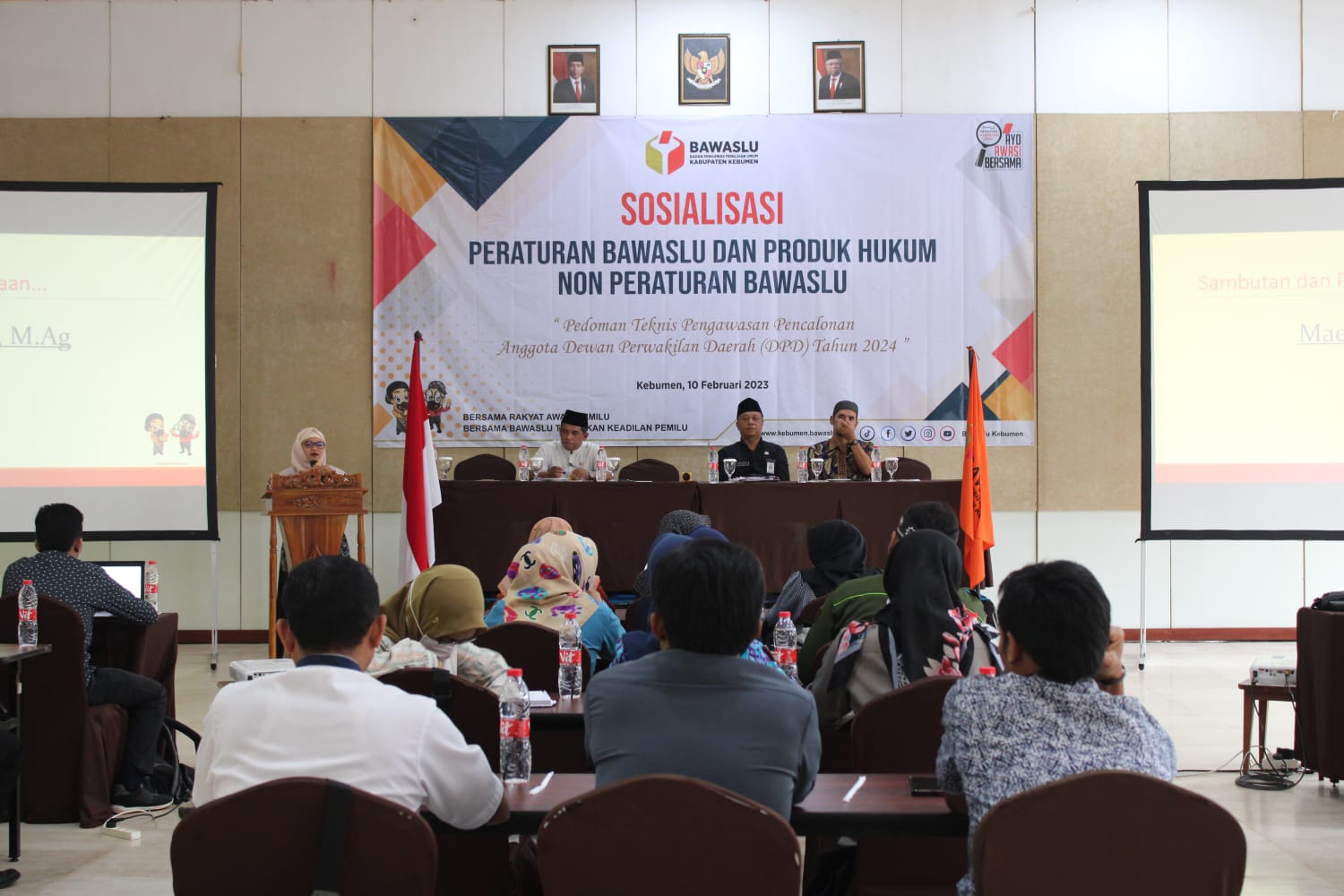 Memasuki Tahapan Pencalonan DPD, Bawaslu adakan Sosialisasi ke jajaran Ad-Hoc
