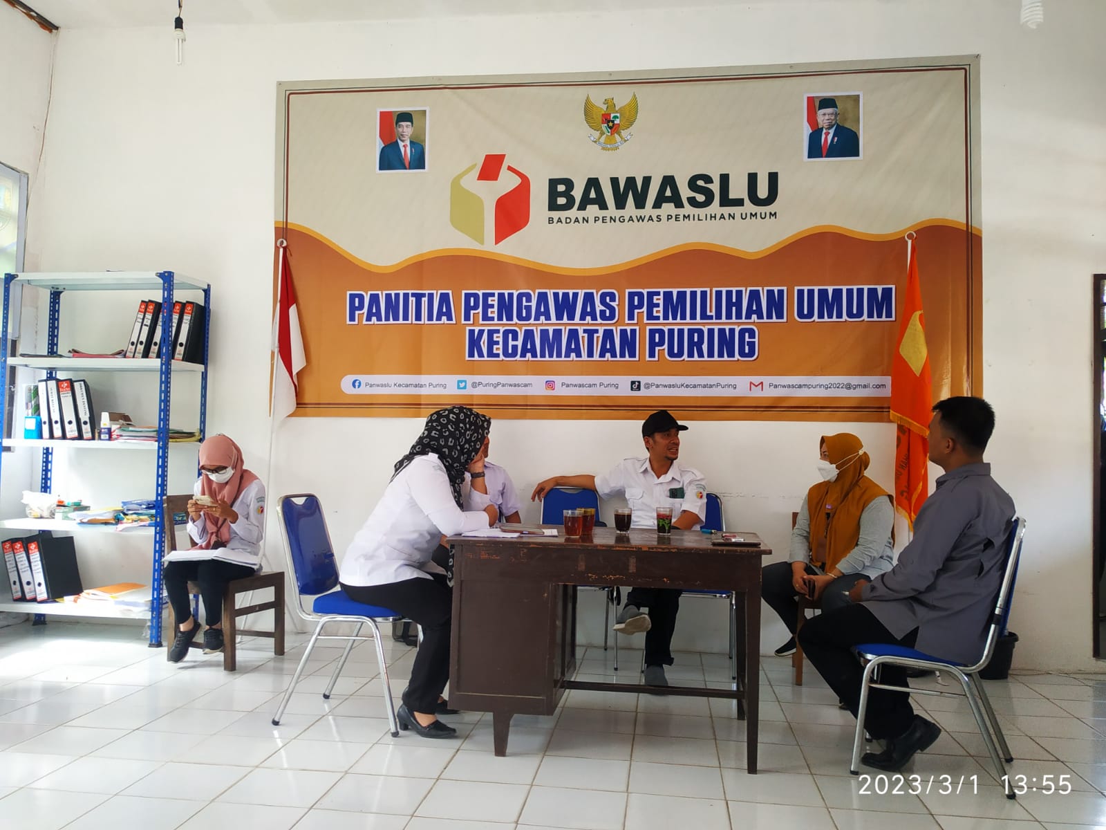 BAWASLU KEBUMEN SUPERVISI PENGAWASAN COKLIT DI PANWASCAM PURING