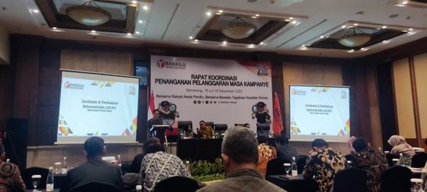 Bawaslu Kebumen Hadiri Rakor Penanganan Pelanggaran Masa Kampanye