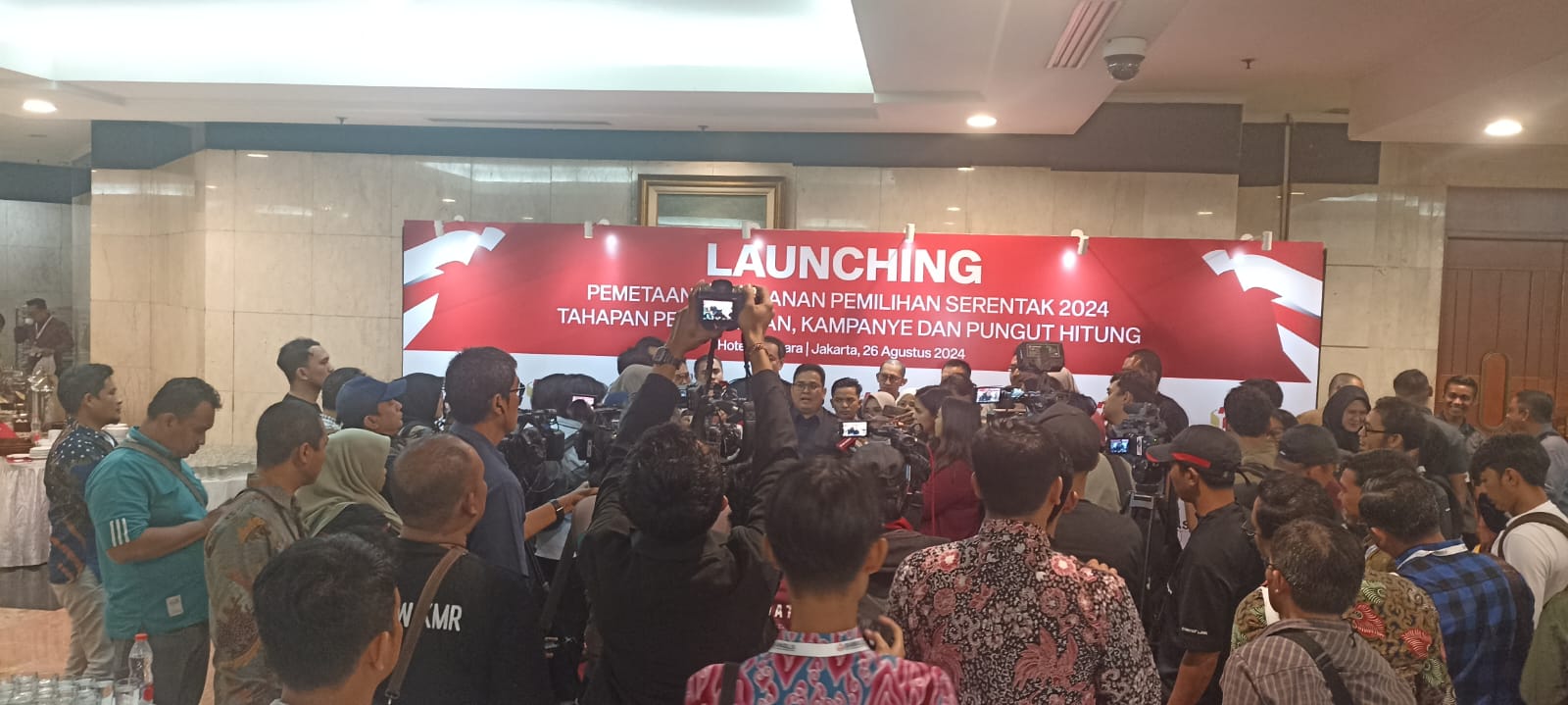 Bawaslu Kebumen - Menghadiri Launcing Pemetaan Kerawanan Pemilihan Serentak 2024 Tahapan Pencalonan, Kampanye dan Pungut Hitung di Hotel Bidakata Jakarta, 26 Agustus 2024