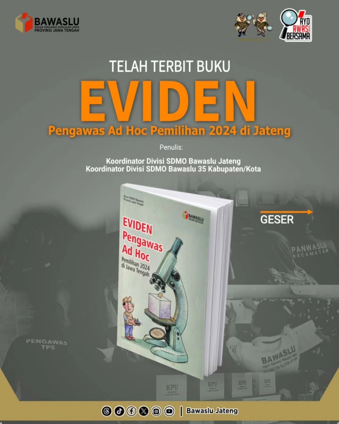 Telah Terbit Buku Eviden Pengawas Ad Hoc