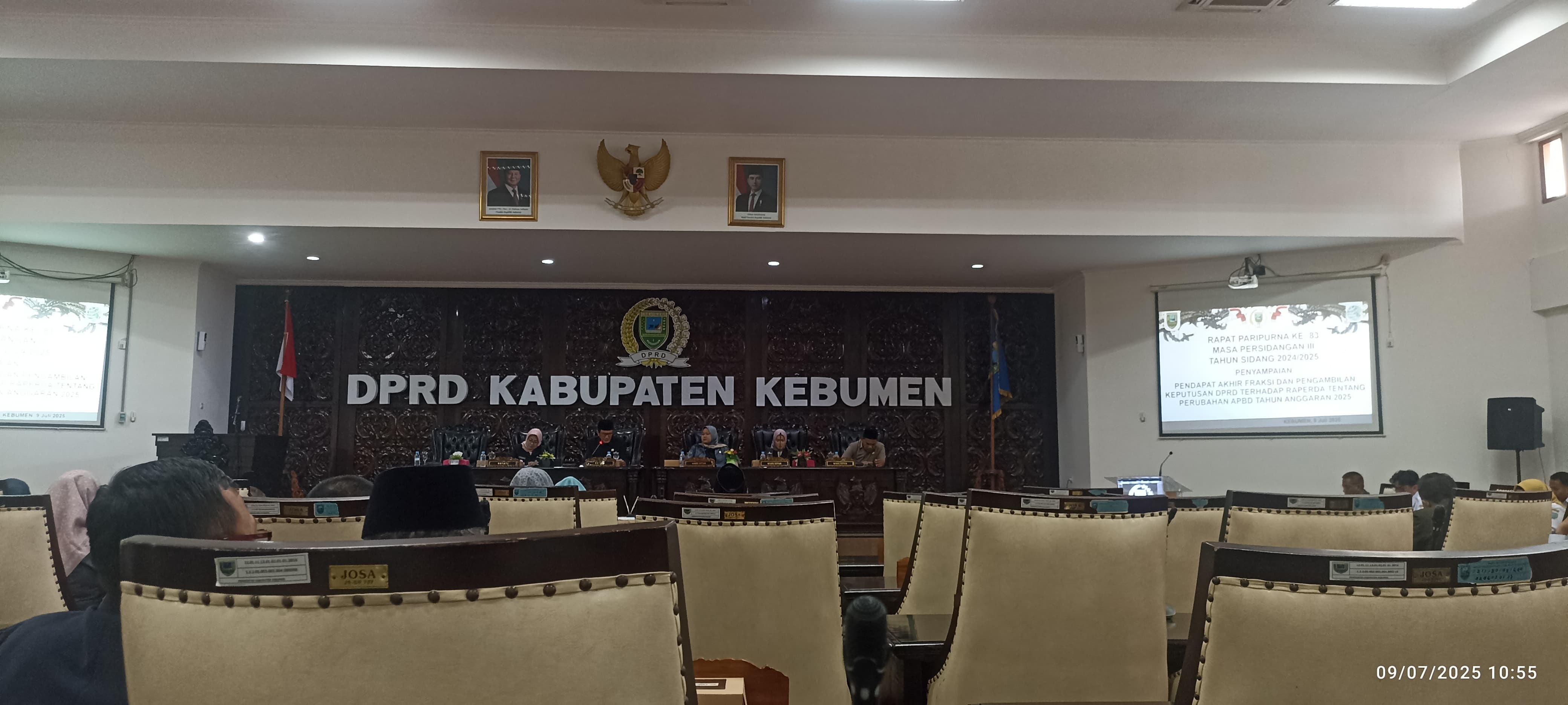 Pendapat Akhir dan Pengambilan Keputusan DPRD Kebumen dalam Raperda Perubahan APBD Tahun Anggaran 2025