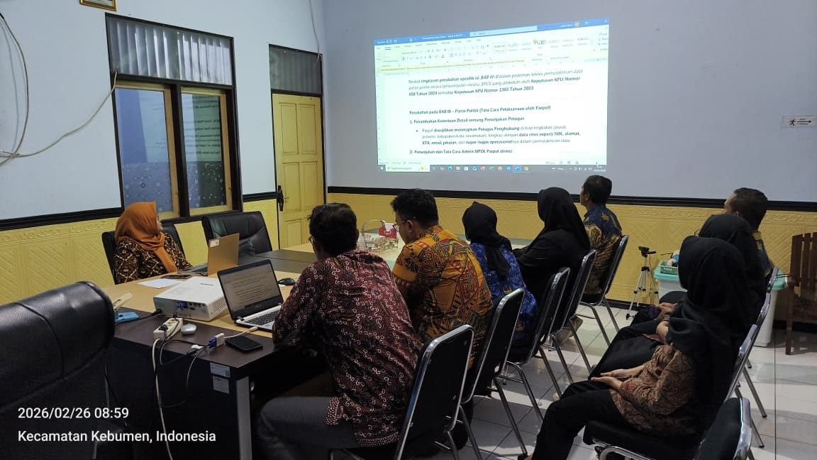 Evaluasi dan Edukasi Pengawasan Pemutakhiran Data Parpol Berkelanjutan Melalui Kelas Hukum