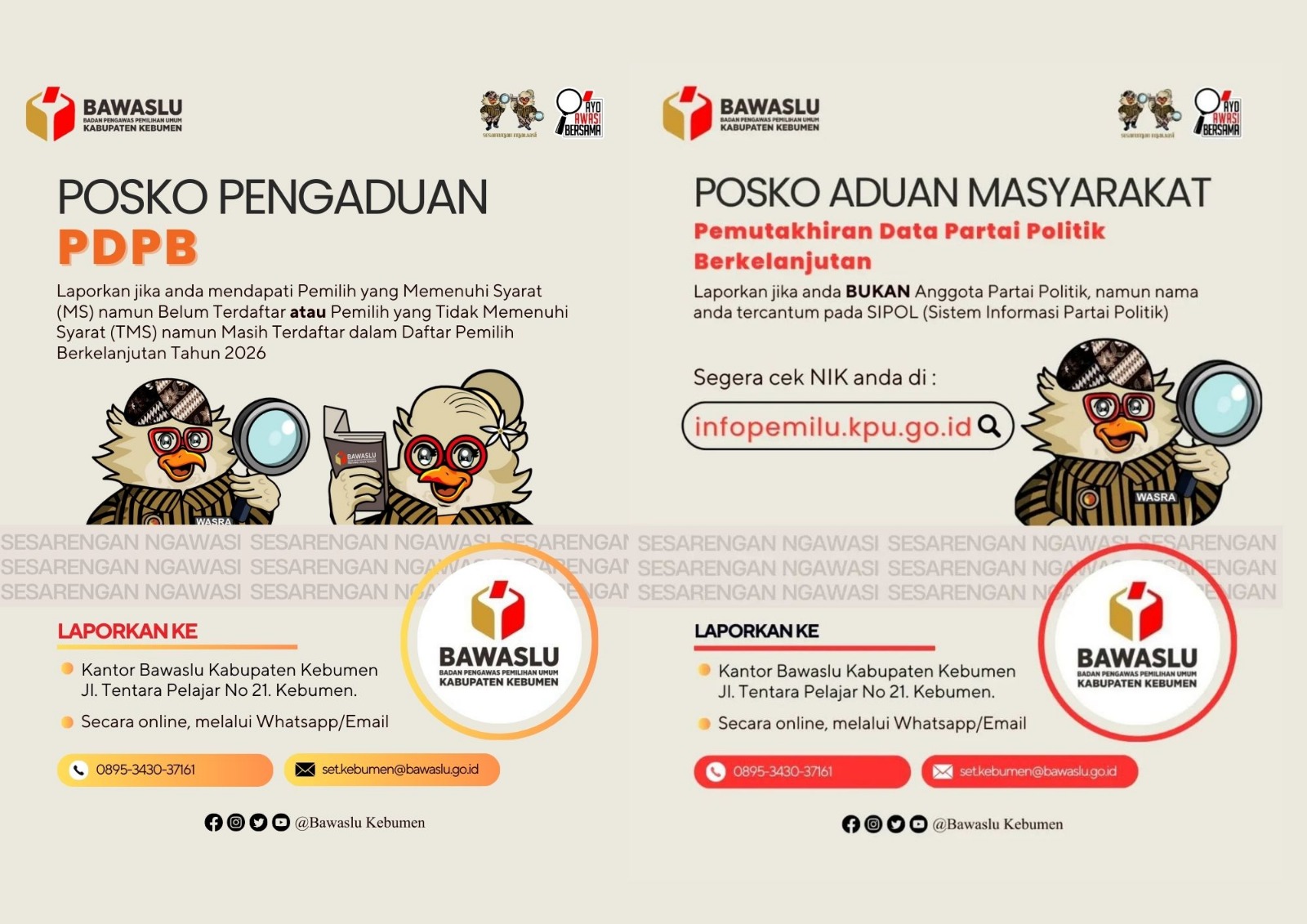 Dua Posko Aduan 2026: Pemutakhiran Data Pemilih dan Data Sipol Berkelanjutan