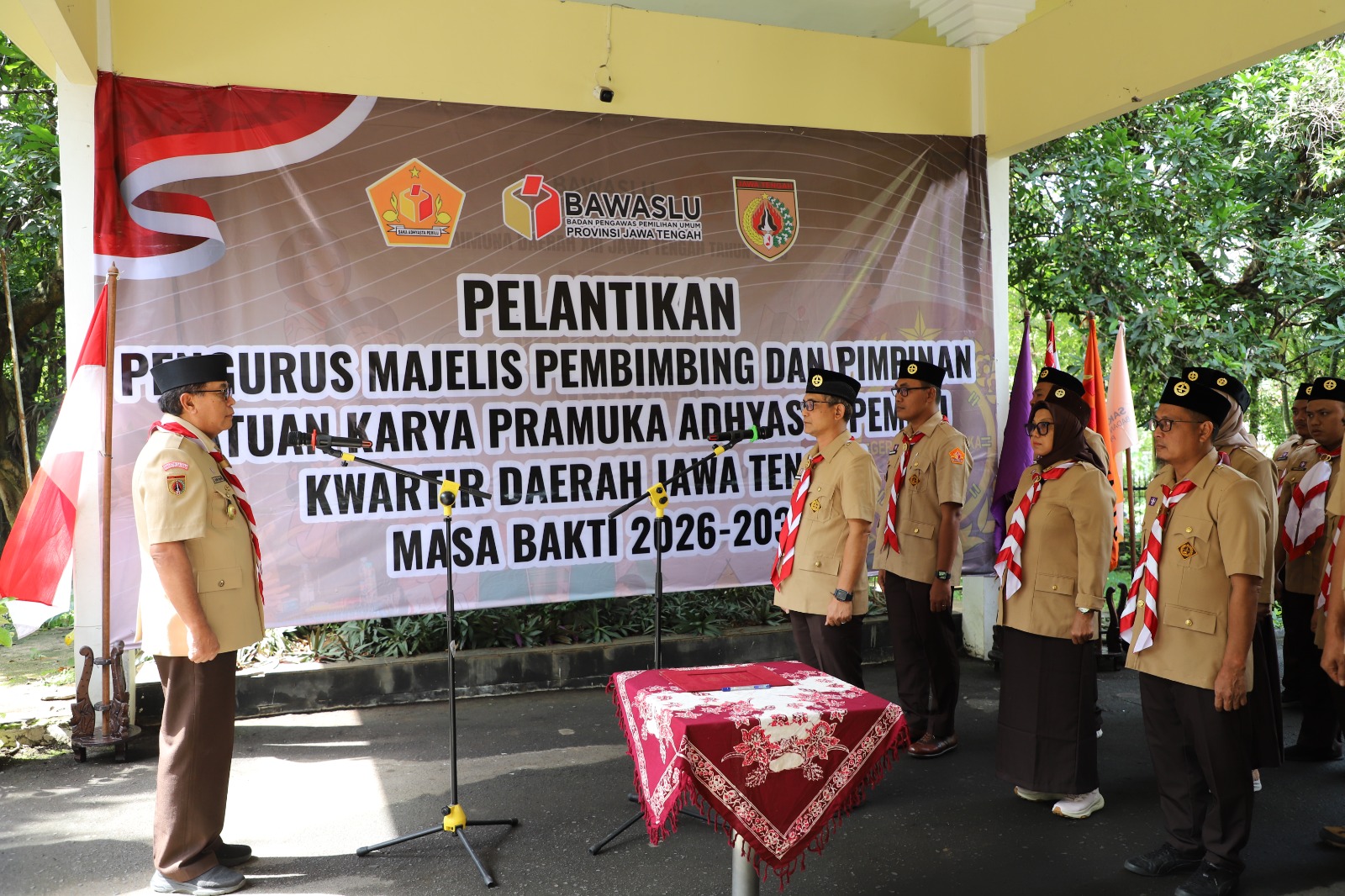 Kwarda Jawa Tengah Kukuhkan Pengurus Mabi dan Pimpinan Saka Adhyasta Pemilu 2026-2031