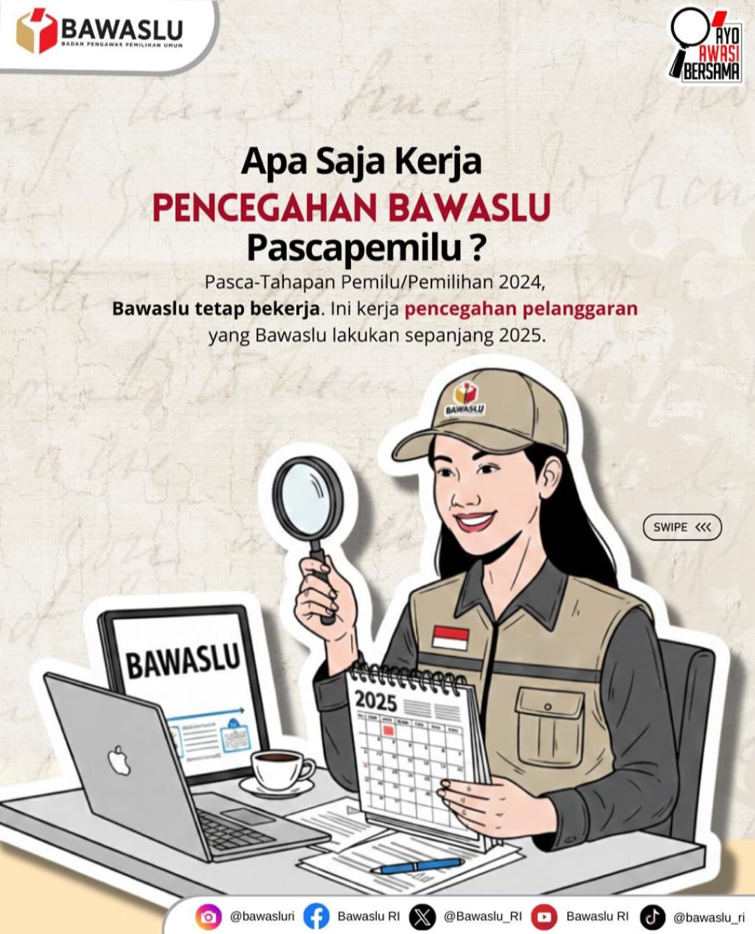 Berikut Berbagai Kerja Pencegahan Bawaslu Kebumen Pasca Pemilu