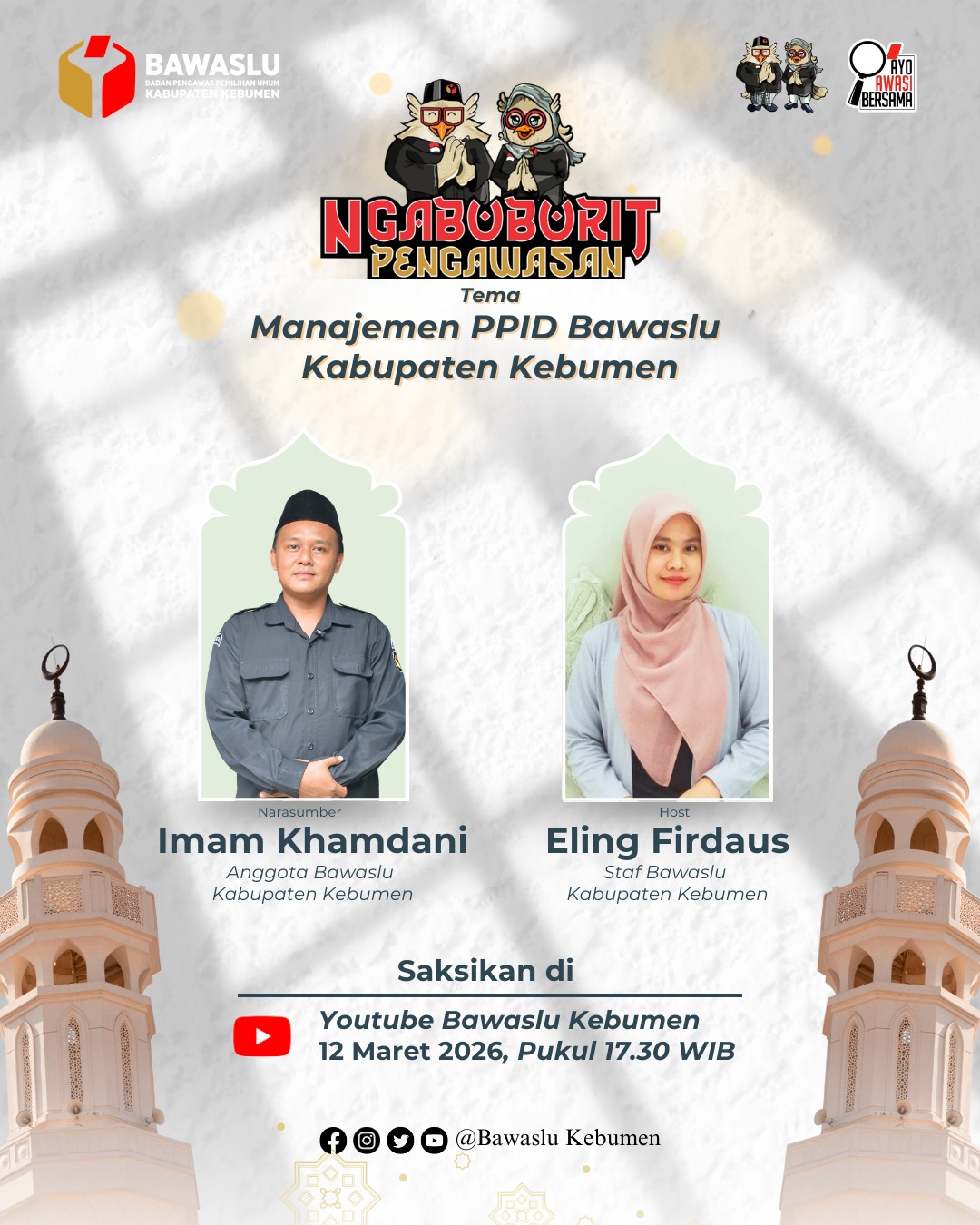 Ngabuburit Edisi 11:  Manajemen PPID Bawaslu Kebumen.
