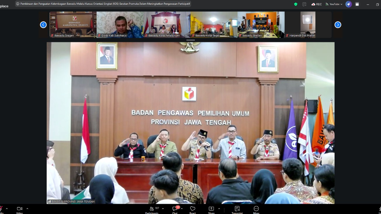 Bawaslu Kabupaten Kebumen Mengikuti Kursus Orientasi Singkat (KOS) Gerakan Pramuka