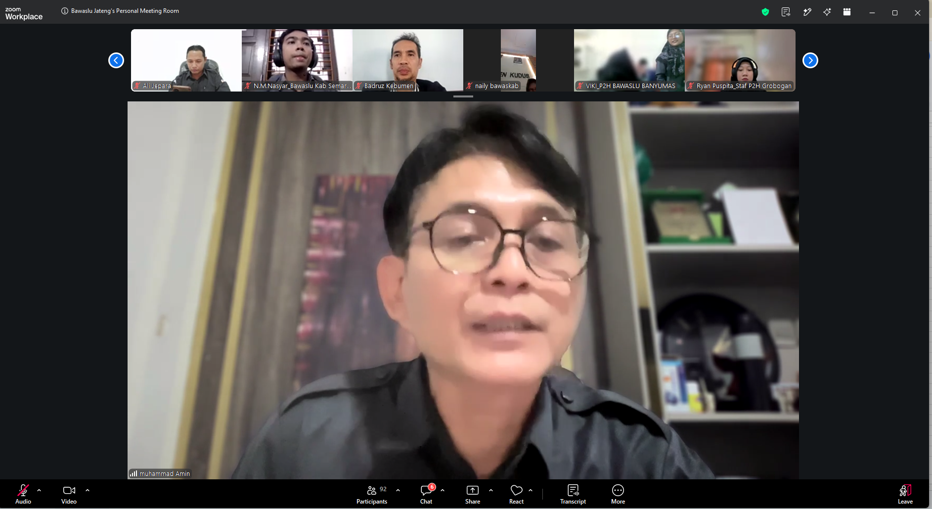 Rapat Koordinasi Evaluasi Pengawasan Pemutakhiran Data Pemilih Berkelanjutan (PDPB) Semester I Tahun 2026 dibuka oleh Muhammad Amin