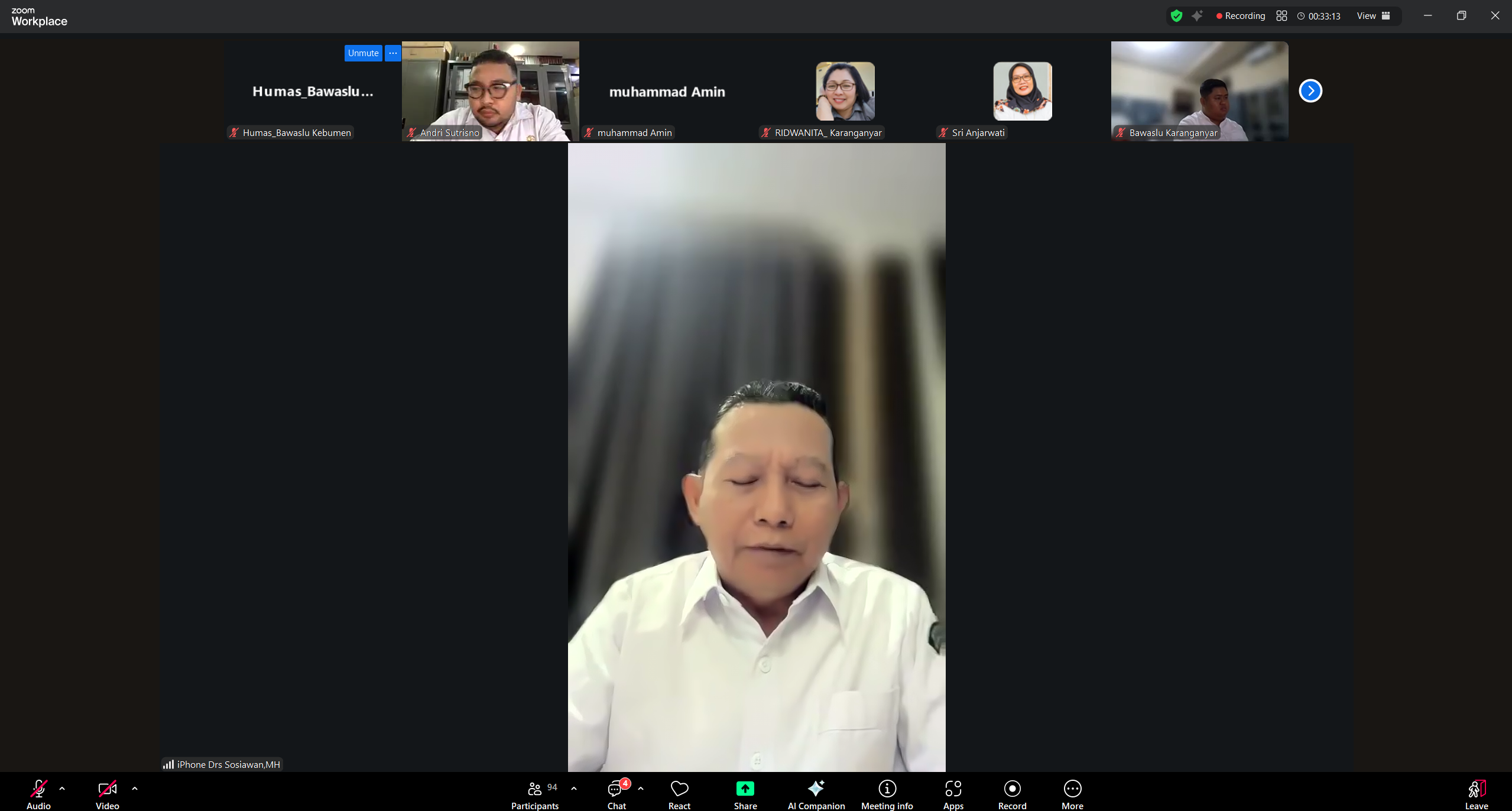Sosiawan saat memaparkan materinya.
