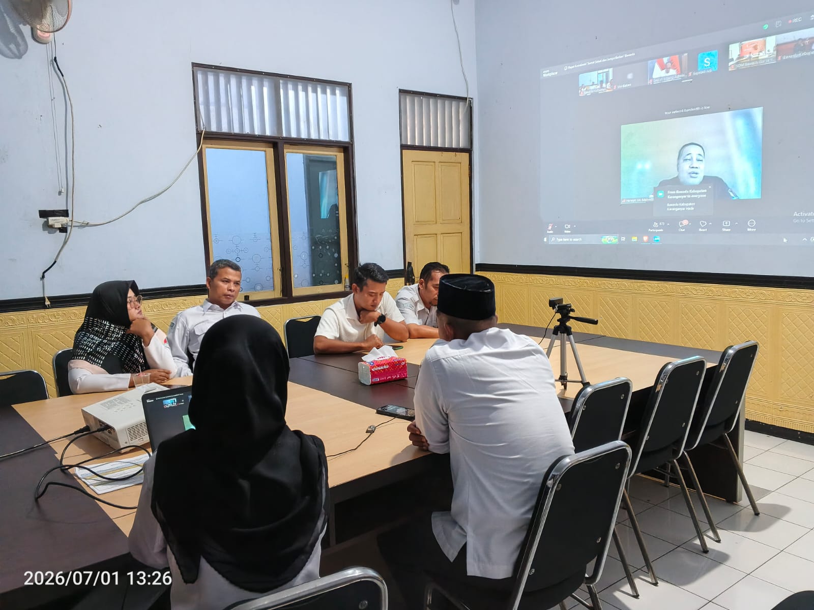 Penguatan Budaya Kerja, Bawaslu Kebumen Ikuti Rakor Jumat Sehati dan Jumpa Berlian