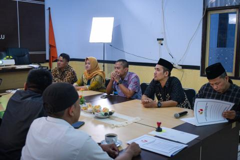 suasana diskusi di Aula Kantor Bawaslu Kebumen
