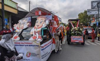 Bawaslu kebumen Sosialisasikan Pengawasan Partisipatif dengan Karnaval