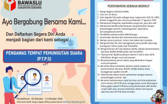 Rekrutmen Pengawas Tempat Pemungutan Suara (PTPS) akan Segera Dibuka