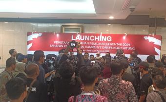 Bawaslu Kebumen - Menghadiri Launcing Pemetaan Kerawanan Pemilihan Serentak 2024 Tahapan Pencalonan, Kampanye dan Pungut Hitung di Hotel Bidakata Jakarta, 26 Agustus 2024