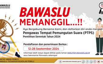 publikasi Dibuka Rekrutmen PTPS Kabupaten Kebumen di media sosial Bawaslu Kabupaten Kebumen