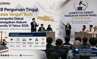UNIMUGO termasuk 28 Perguruan Tinggi Di Jawa Tengah Ikut Kompetisi Debat Penegakan Hukum Pemilu Bawaslu RI 2026