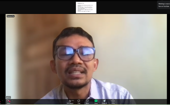 Rofiudin saat menjelaskan paparannya