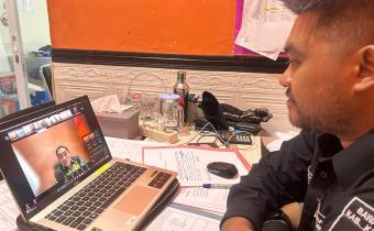 Kepala Sekretariat Bawaslu Kebumen Menikuti Zoom Monitoring dan Evaluasi IKPA Triwulan III Tahun Anggaran 2026